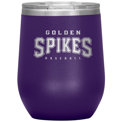Ormond Beach Golden Spikes-12oz Wine Insulated Tumbler