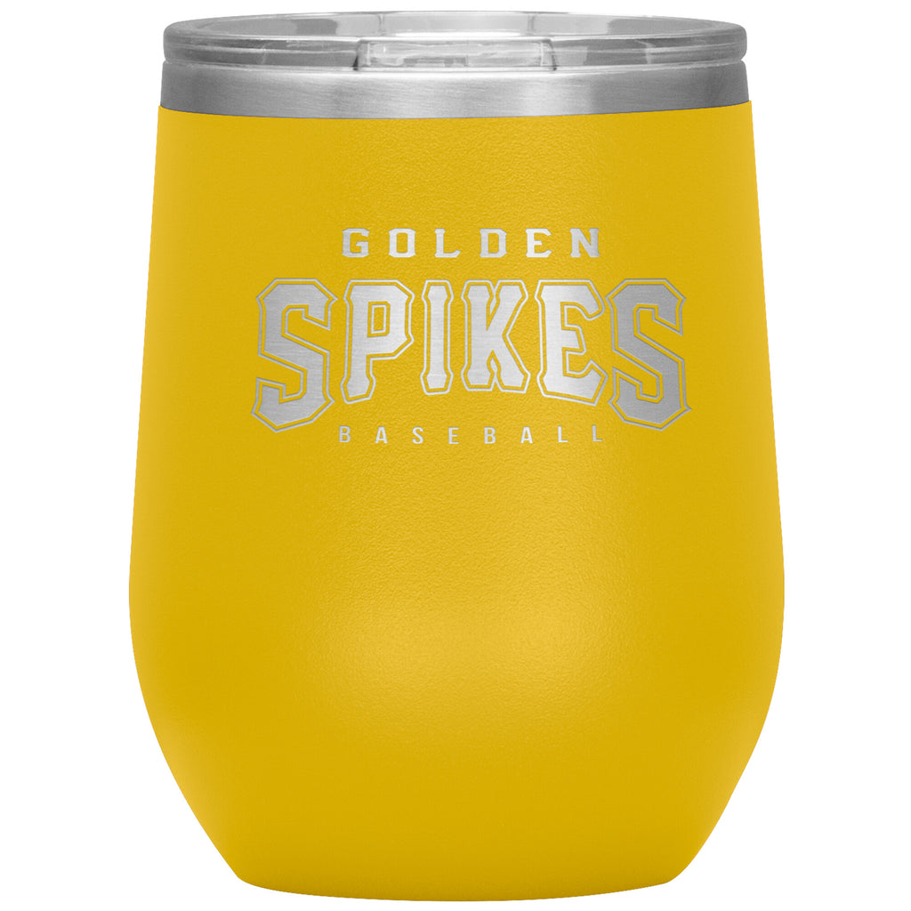 Ormond Beach Golden Spikes-12oz Wine Insulated Tumbler