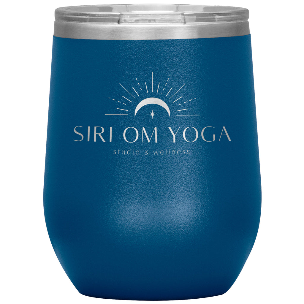 Siri Om Yoga-12oz Wine Insulated Tumbler