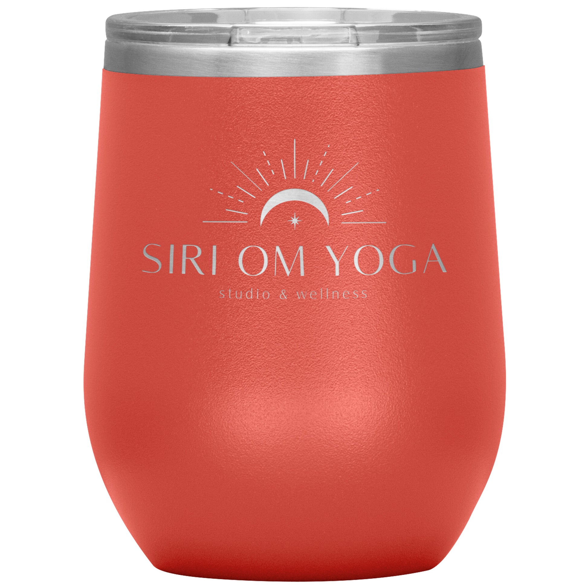 Siri Om Yoga-12oz Wine Insulated Tumbler