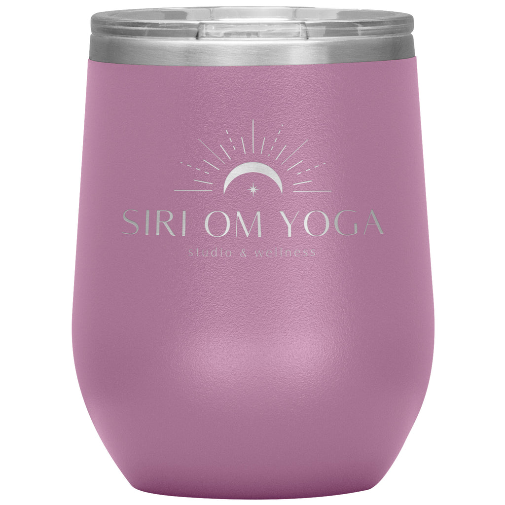 Siri Om Yoga-12oz Wine Insulated Tumbler