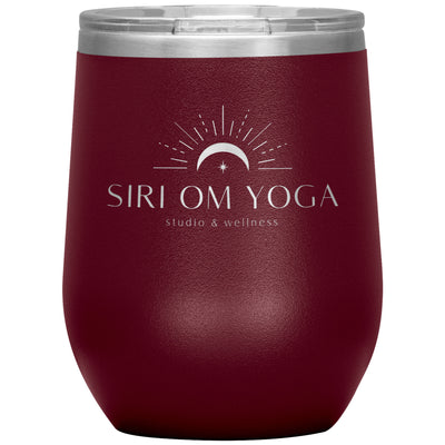 Siri Om Yoga-12oz Wine Insulated Tumbler