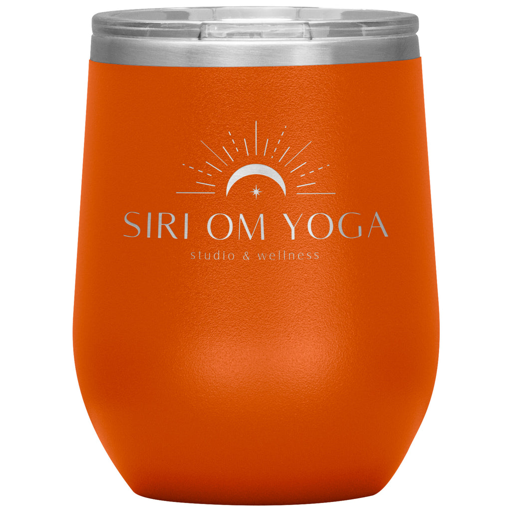 Siri Om Yoga-12oz Wine Insulated Tumbler