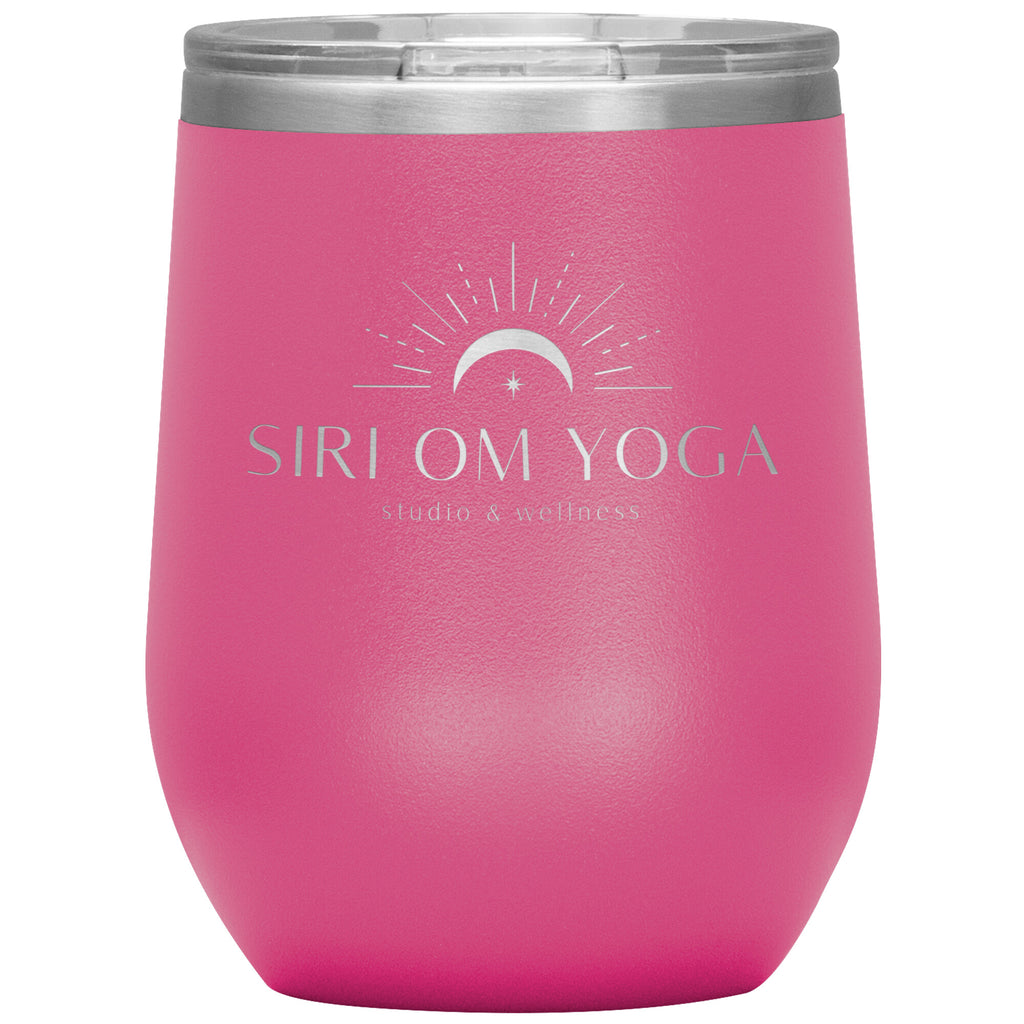 Siri Om Yoga-12oz Wine Insulated Tumbler