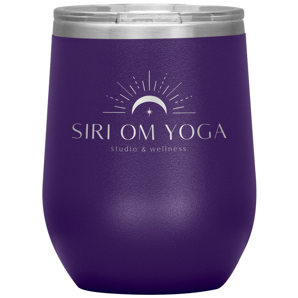 Siri Om Yoga-12oz Wine Insulated Tumbler