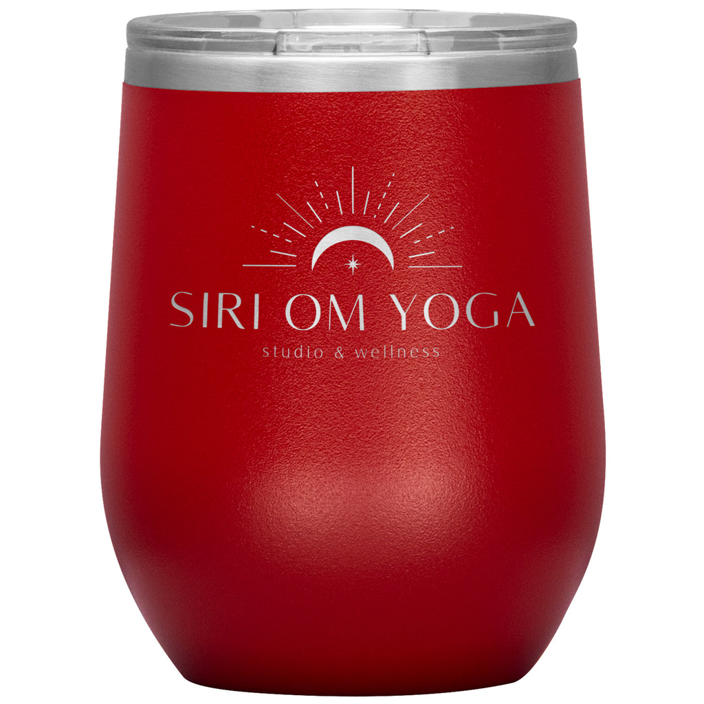 Siri Om Yoga-12oz Wine Insulated Tumbler