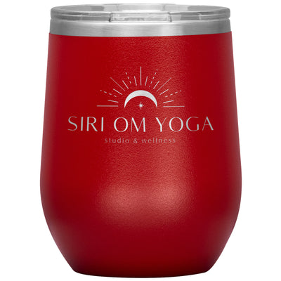 Siri Om Yoga-12oz Wine Insulated Tumbler