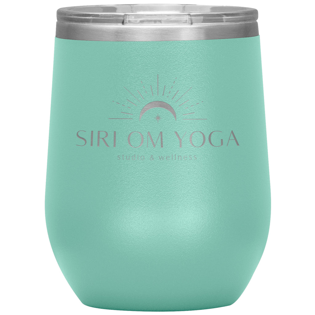 Siri Om Yoga-12oz Wine Insulated Tumbler