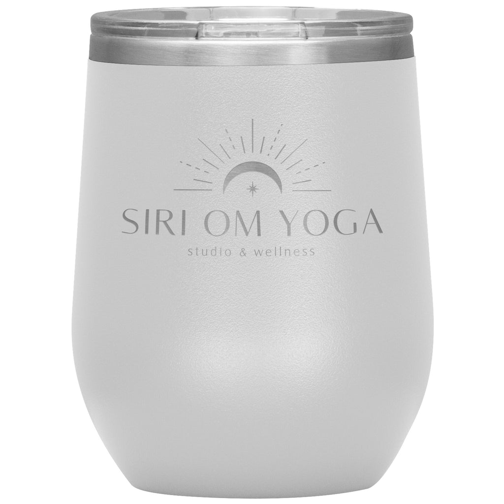 Siri Om Yoga-12oz Wine Insulated Tumbler