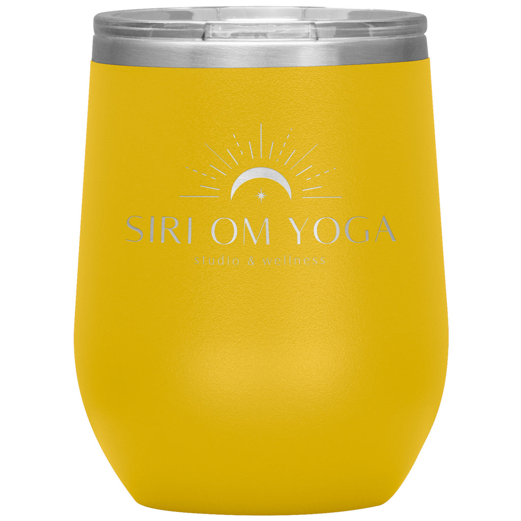 Siri Om Yoga-12oz Wine Insulated Tumbler
