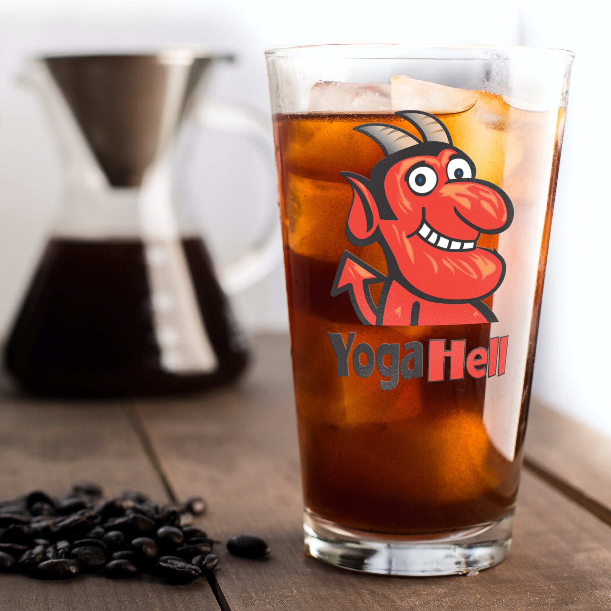 Yoga Hell-Pint Glass