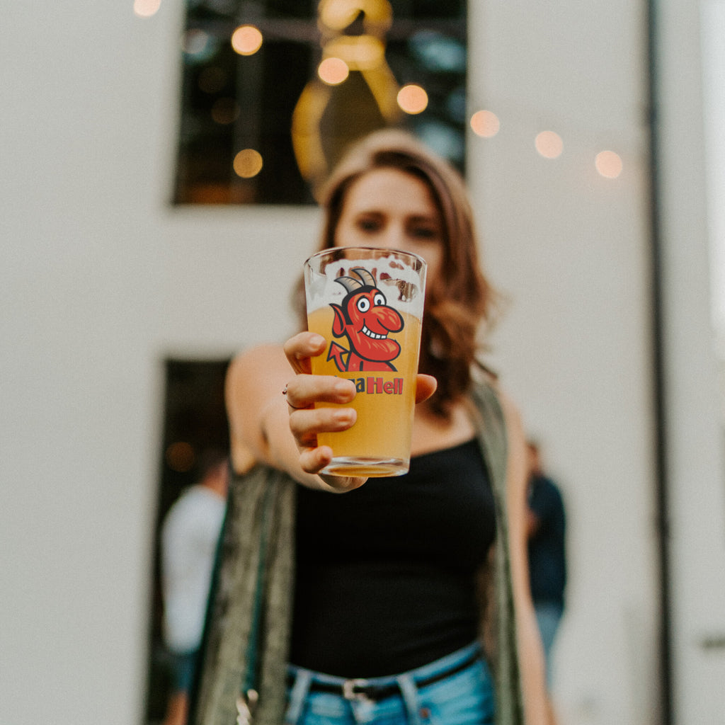 Yoga Hell-Pint Glass