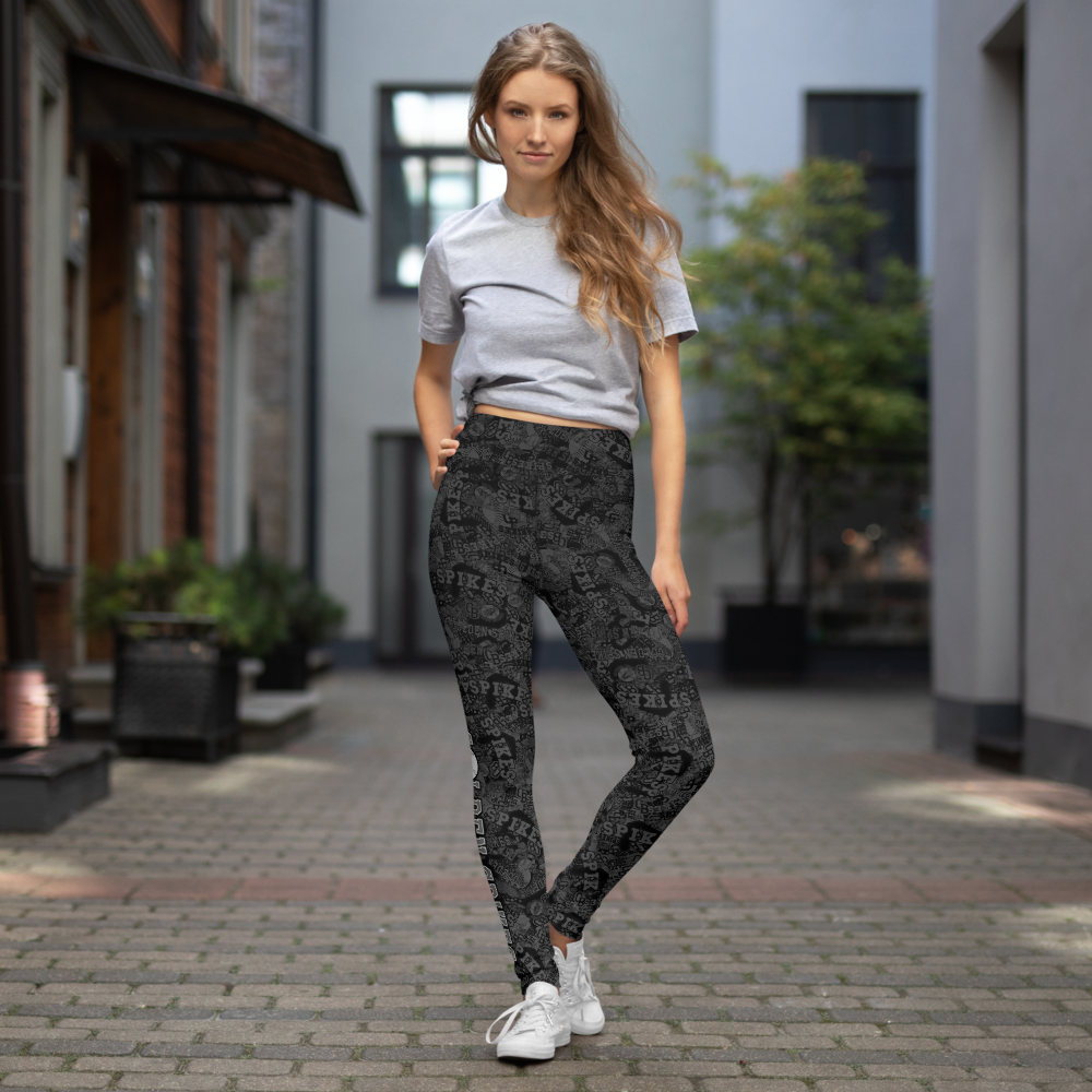 Spikes-Yoga Leggings GRY1