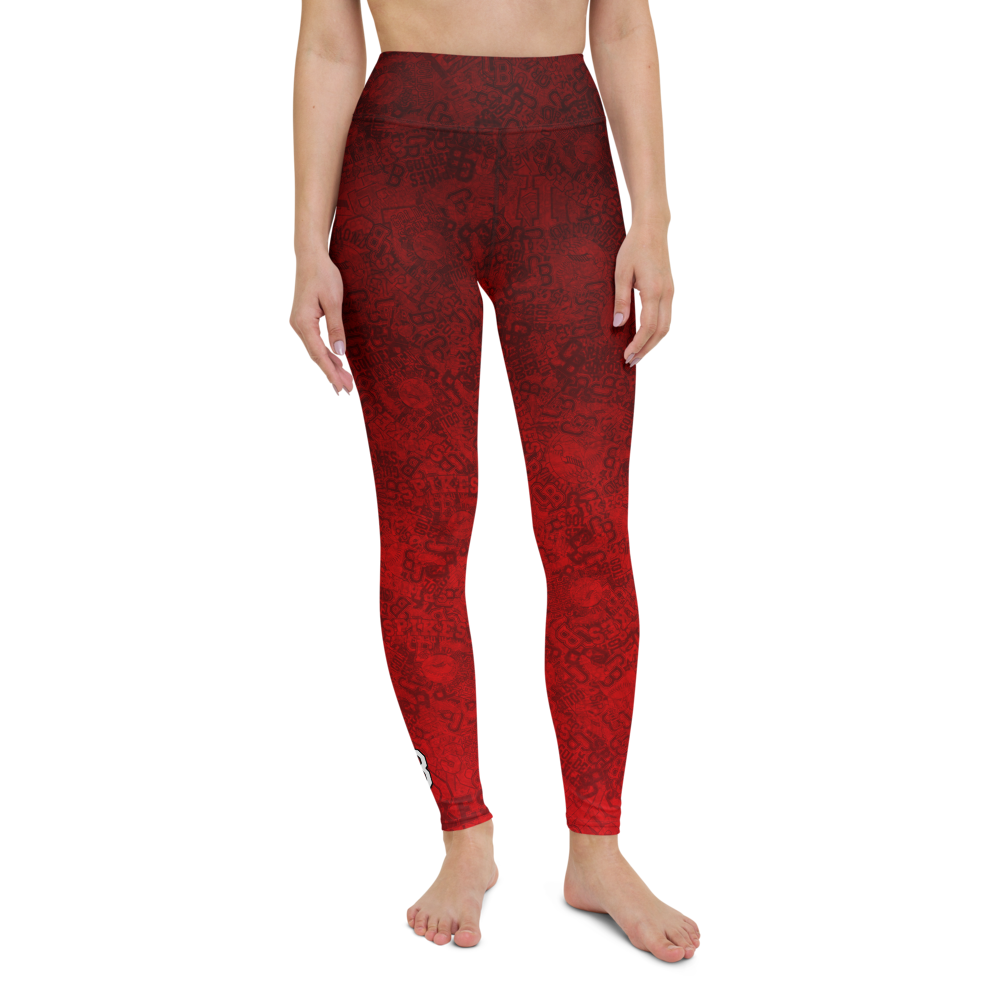 Spikes-Yoga Leggings RED2
