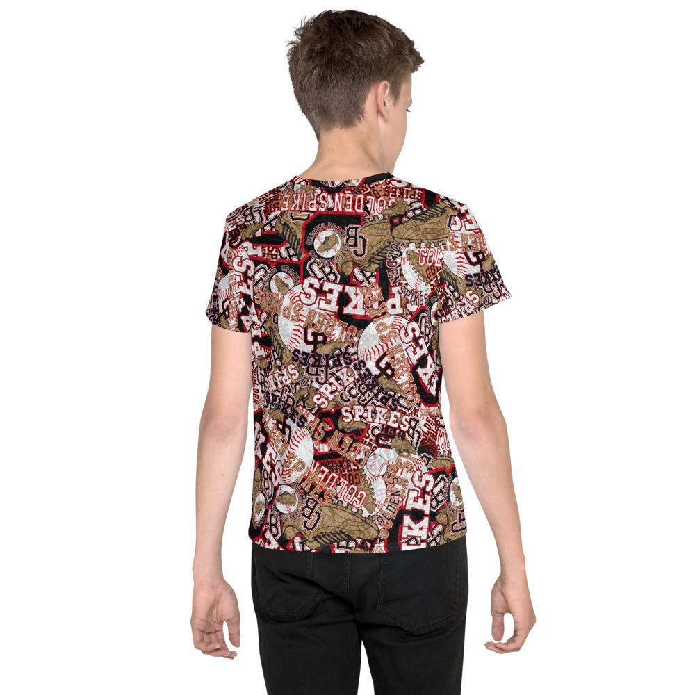 Spikes-All Over Youth crew neck t-shirt