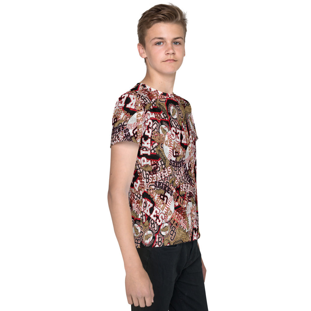 Spikes-All Over Youth crew neck t-shirt