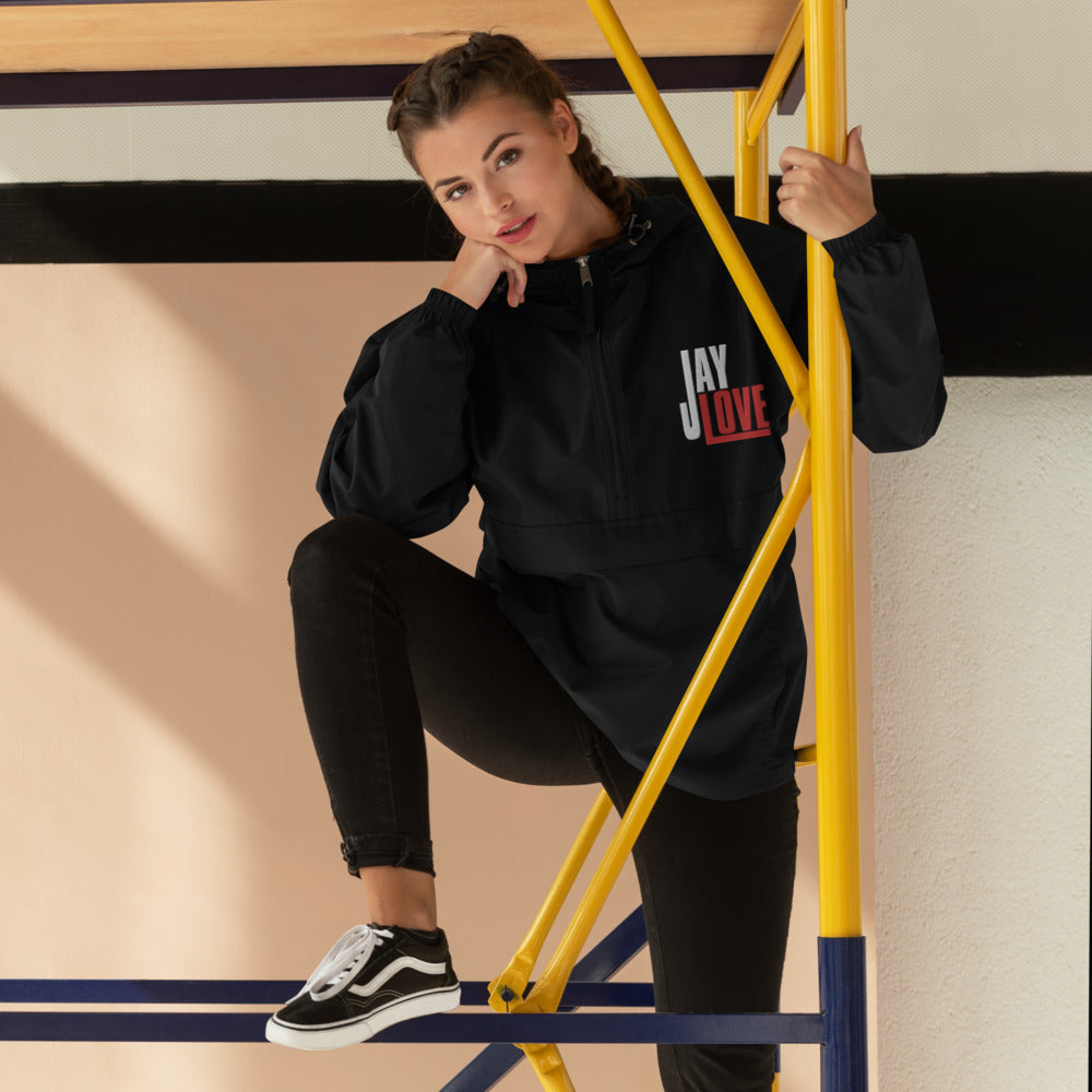 Jay Love-Embroidered Champion Packable Jacket