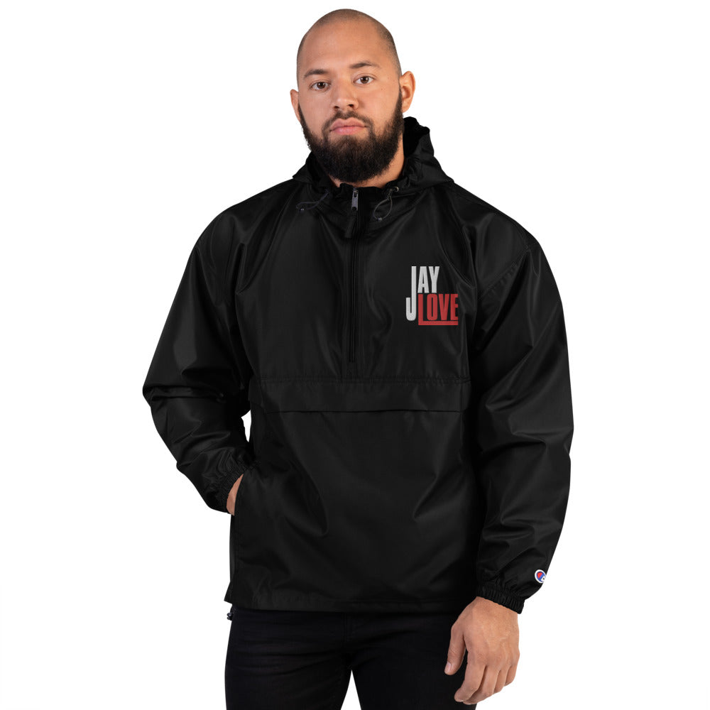 Jay Love-Embroidered Champion Packable Jacket