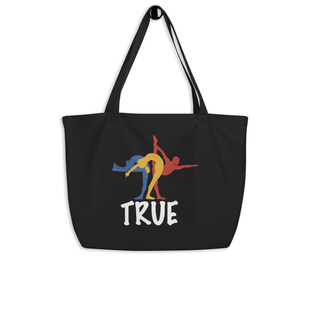 True Bikram Yoga-Large Organic Tote Bag