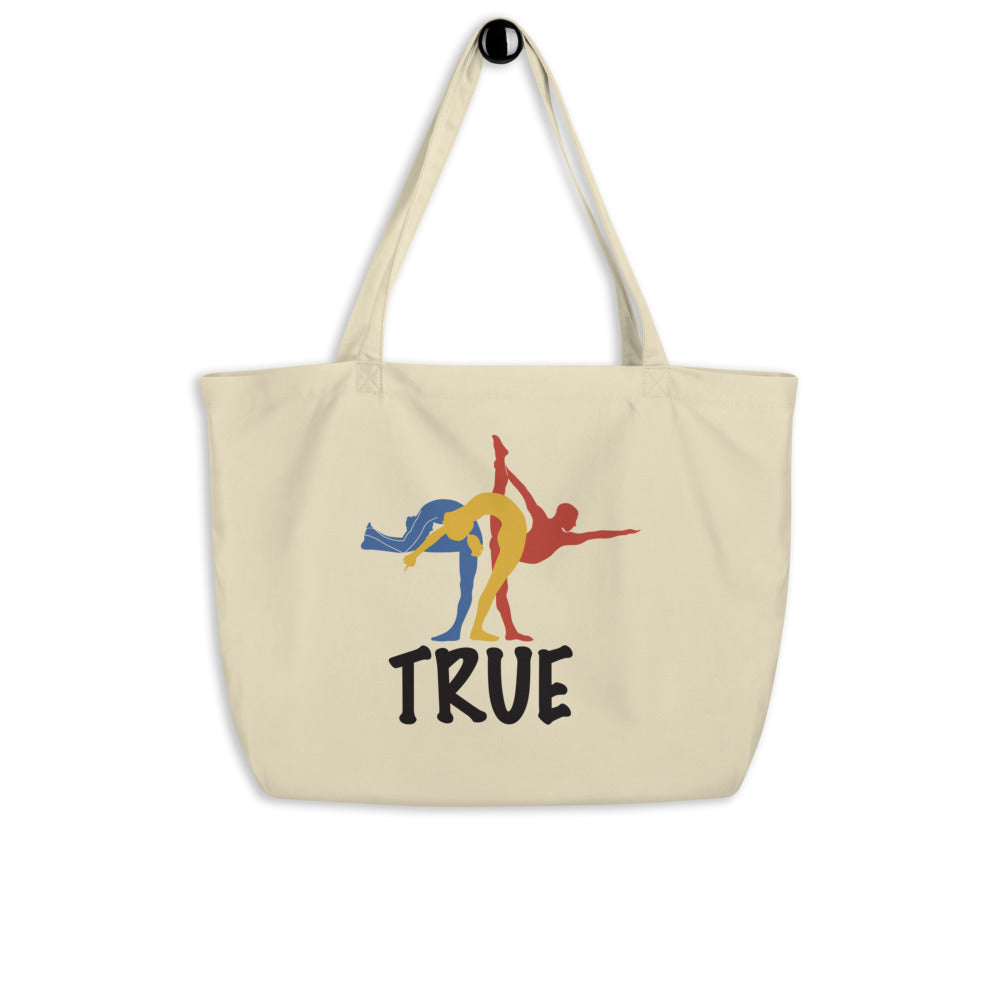 True Bikram Yoga-Large Organic Tote Bag