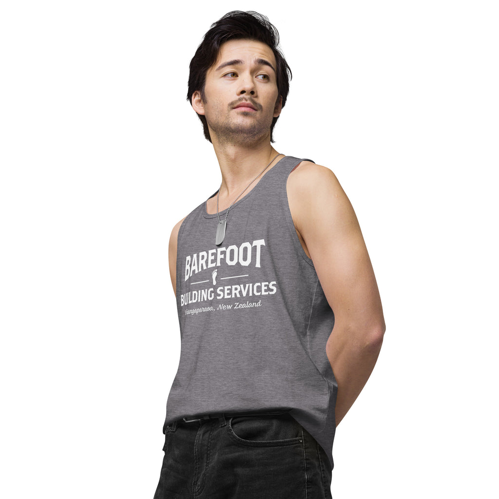 Barefoot Building-Men’s premium tank top
