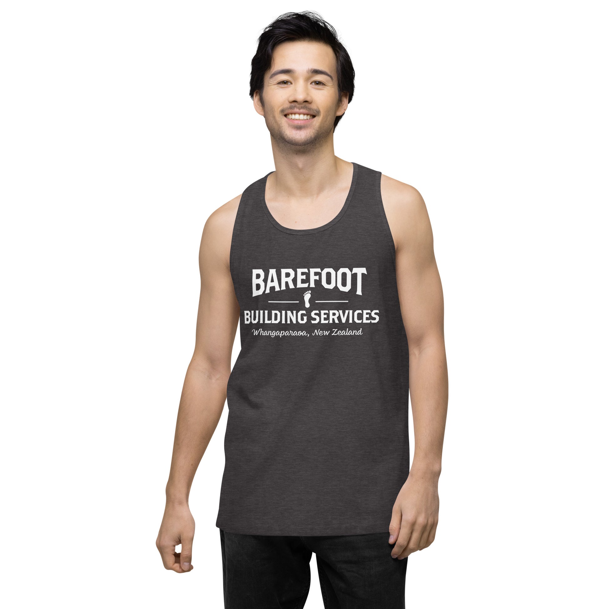 Barefoot Building-Men’s premium tank top
