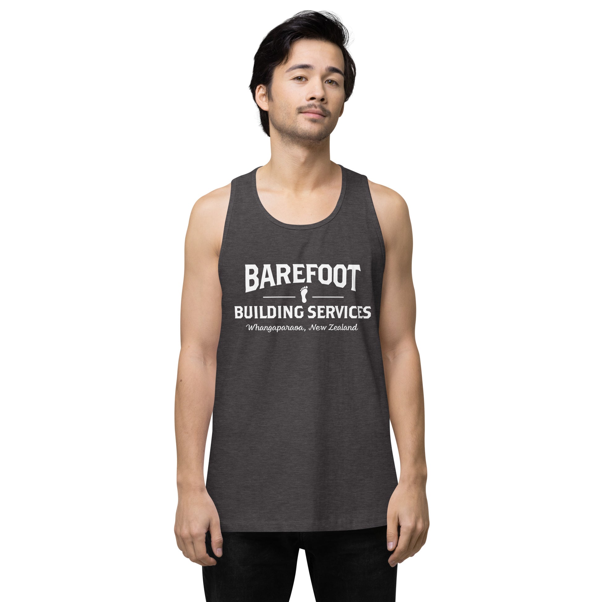 Barefoot Building-Men’s premium tank top