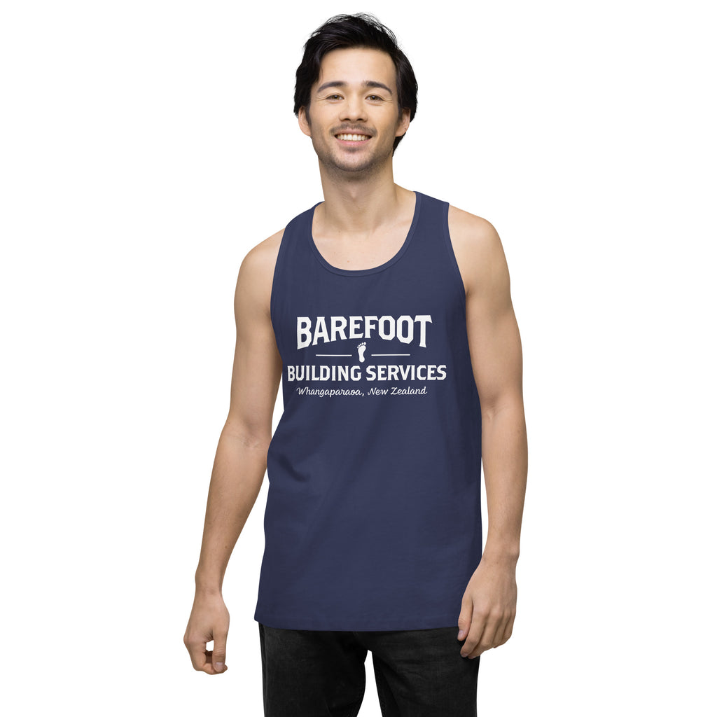 Barefoot Building-Men’s premium tank top
