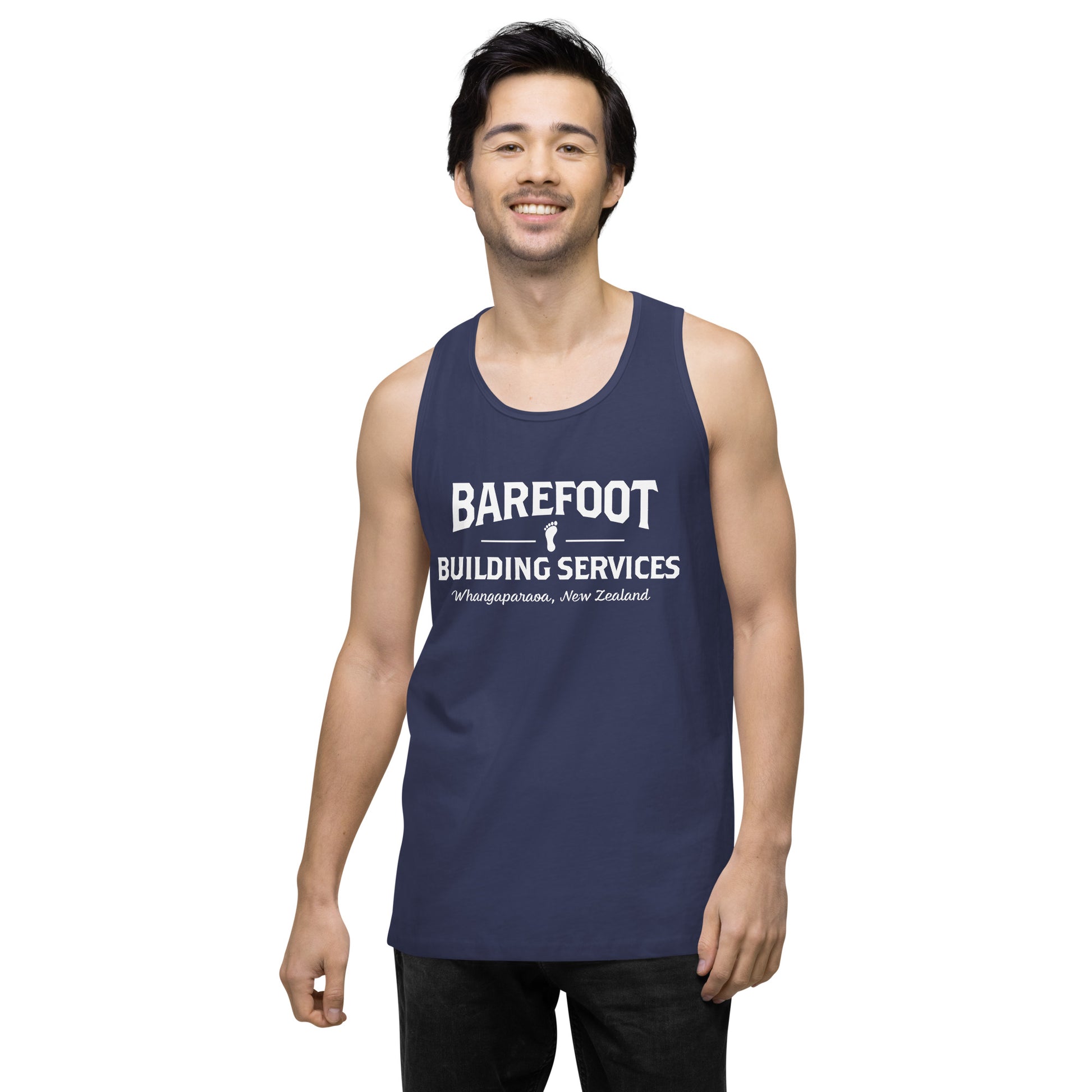 Barefoot Building-Men’s premium tank top