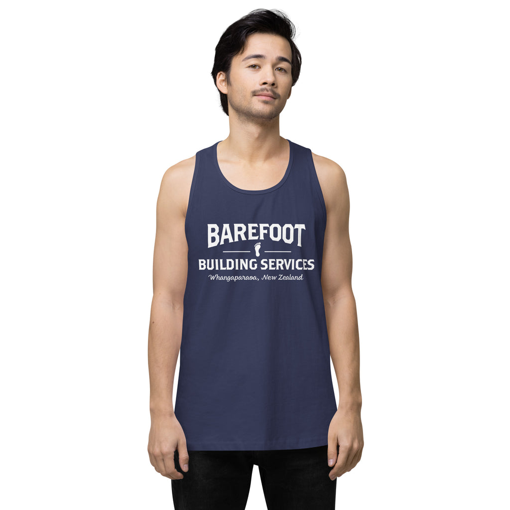 Barefoot Building-Men’s premium tank top