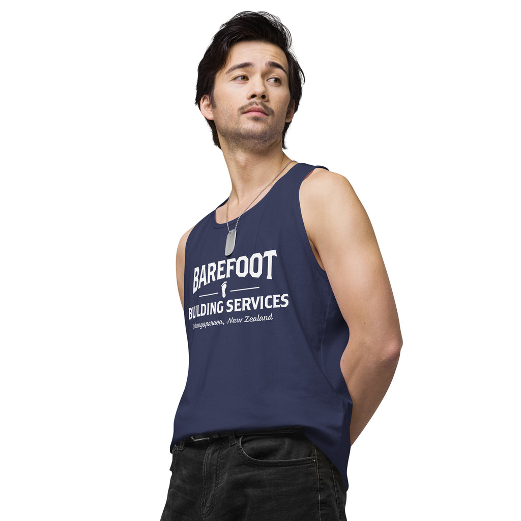 Barefoot Building-Men’s premium tank top