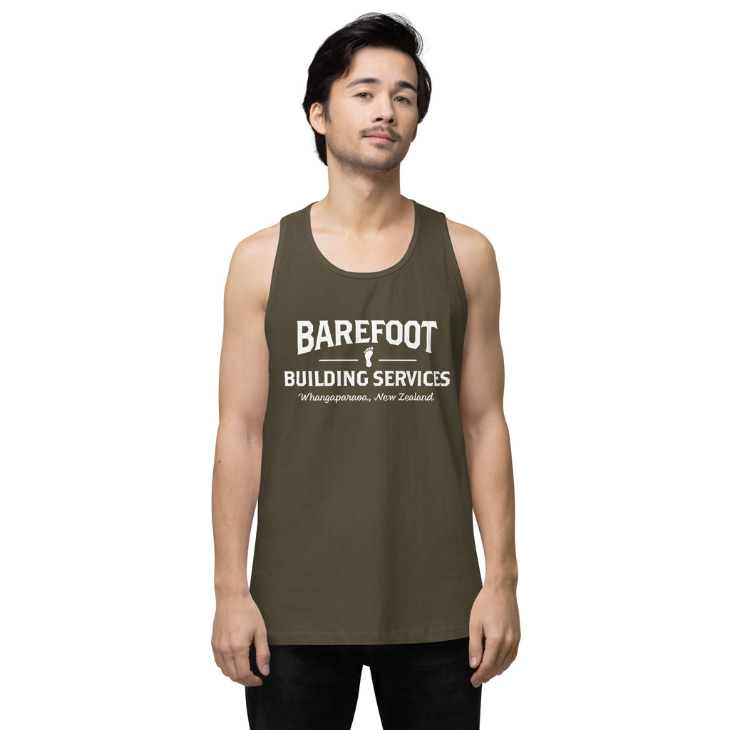 Barefoot Building-Men’s premium tank top