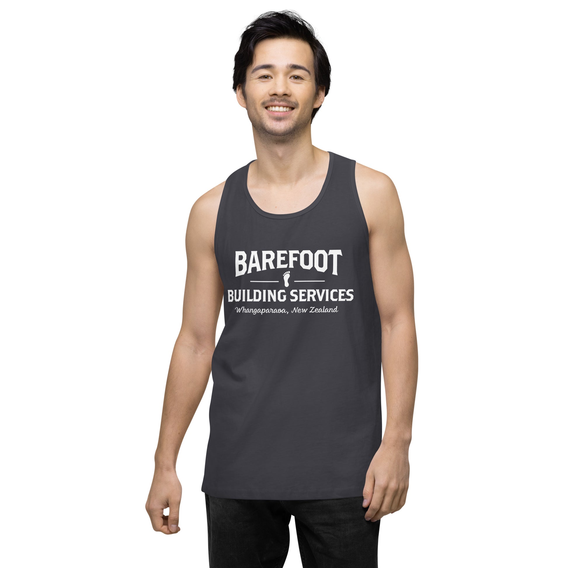 Barefoot Building-Men’s premium tank top