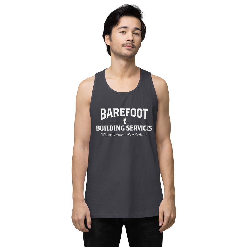 Barefoot Building-Men’s premium tank top