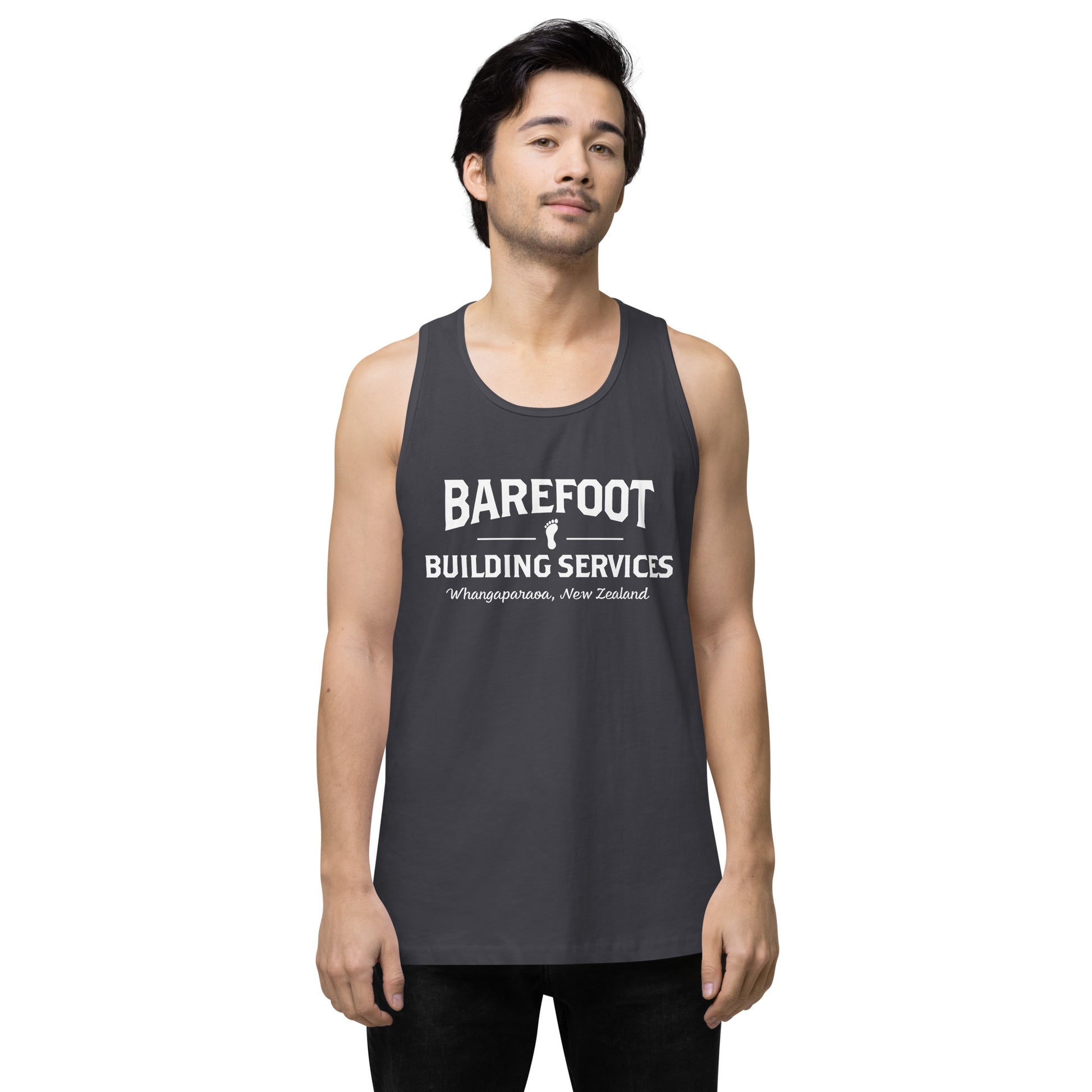 Barefoot Building-Men’s premium tank top