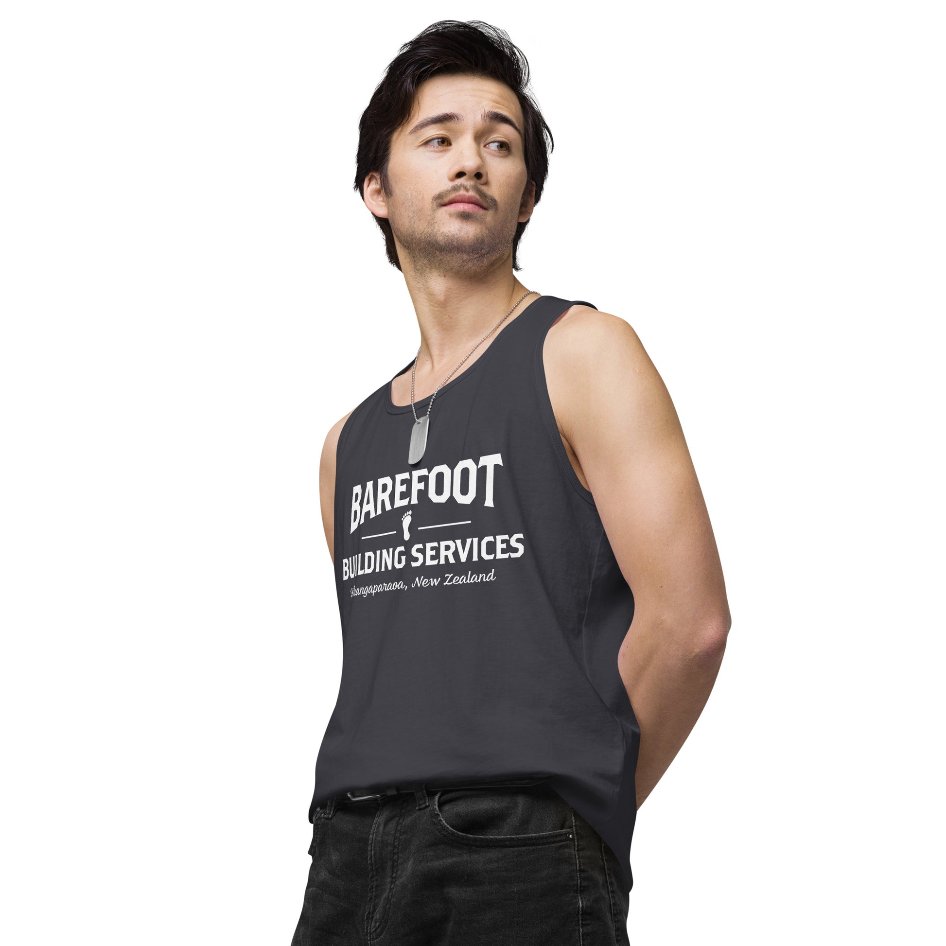 Barefoot Building-Men’s premium tank top