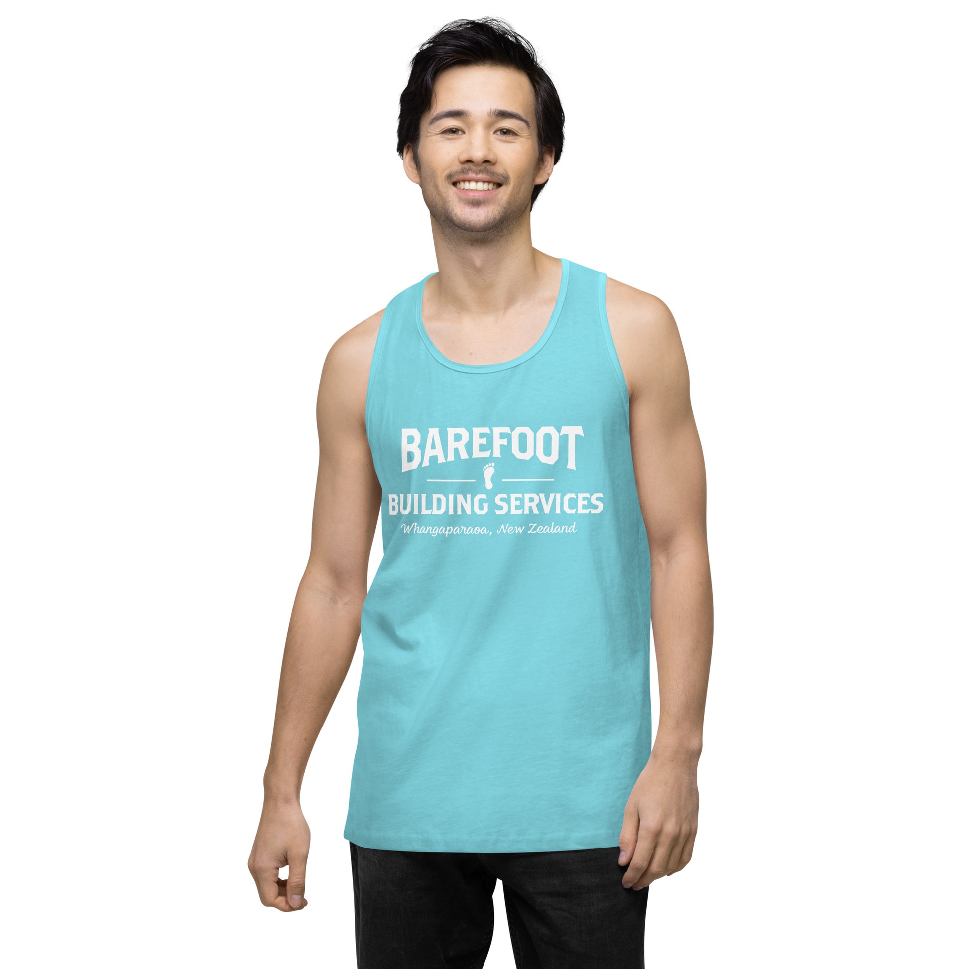 Barefoot Building-Men’s premium tank top