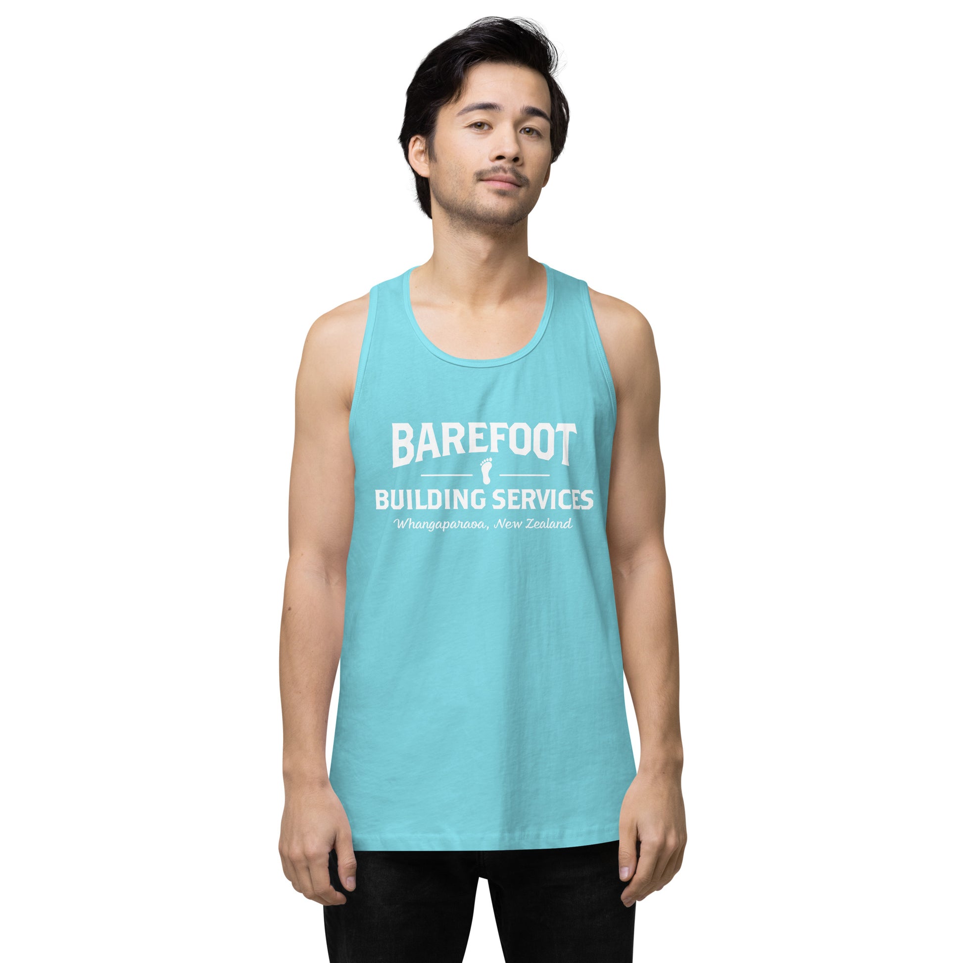 Barefoot Building-Men’s premium tank top