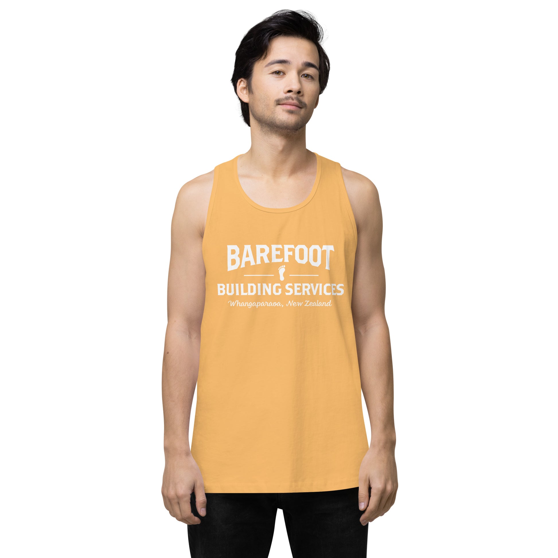 Barefoot Building-Men’s premium tank top