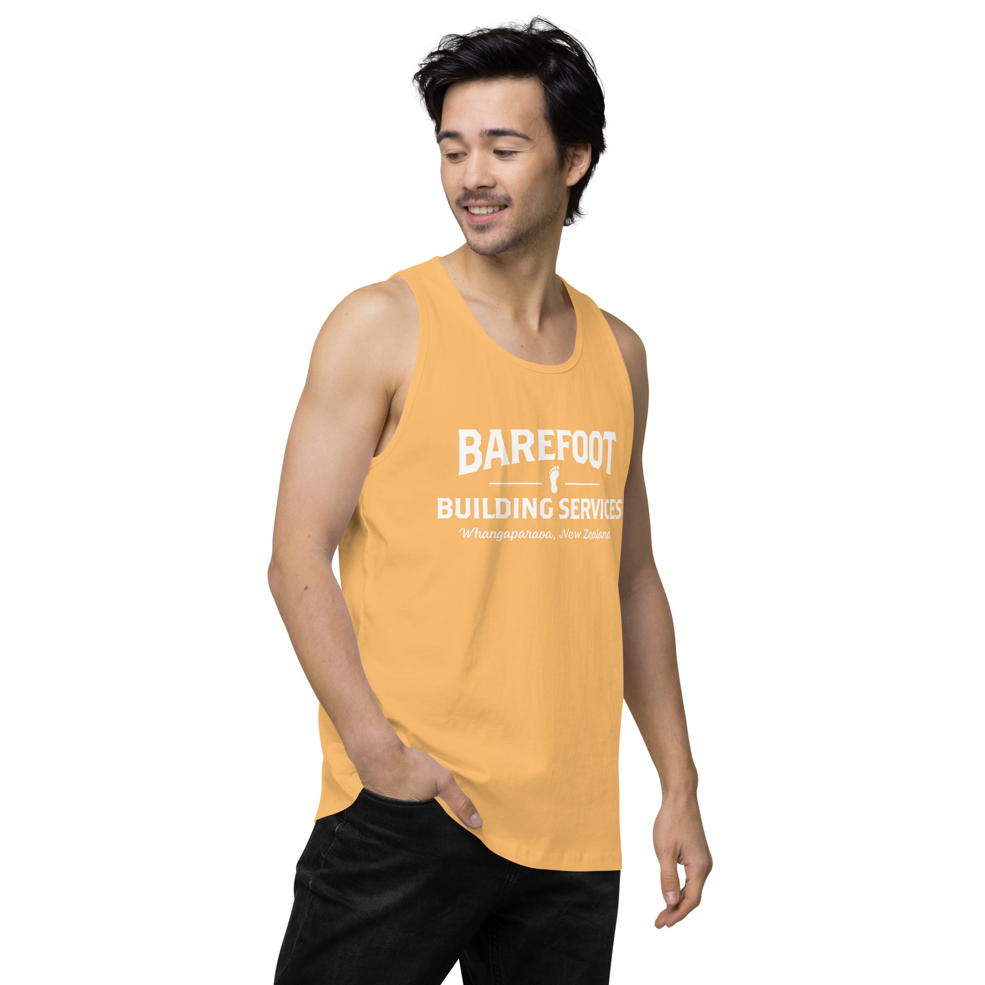 Barefoot Building-Men’s premium tank top