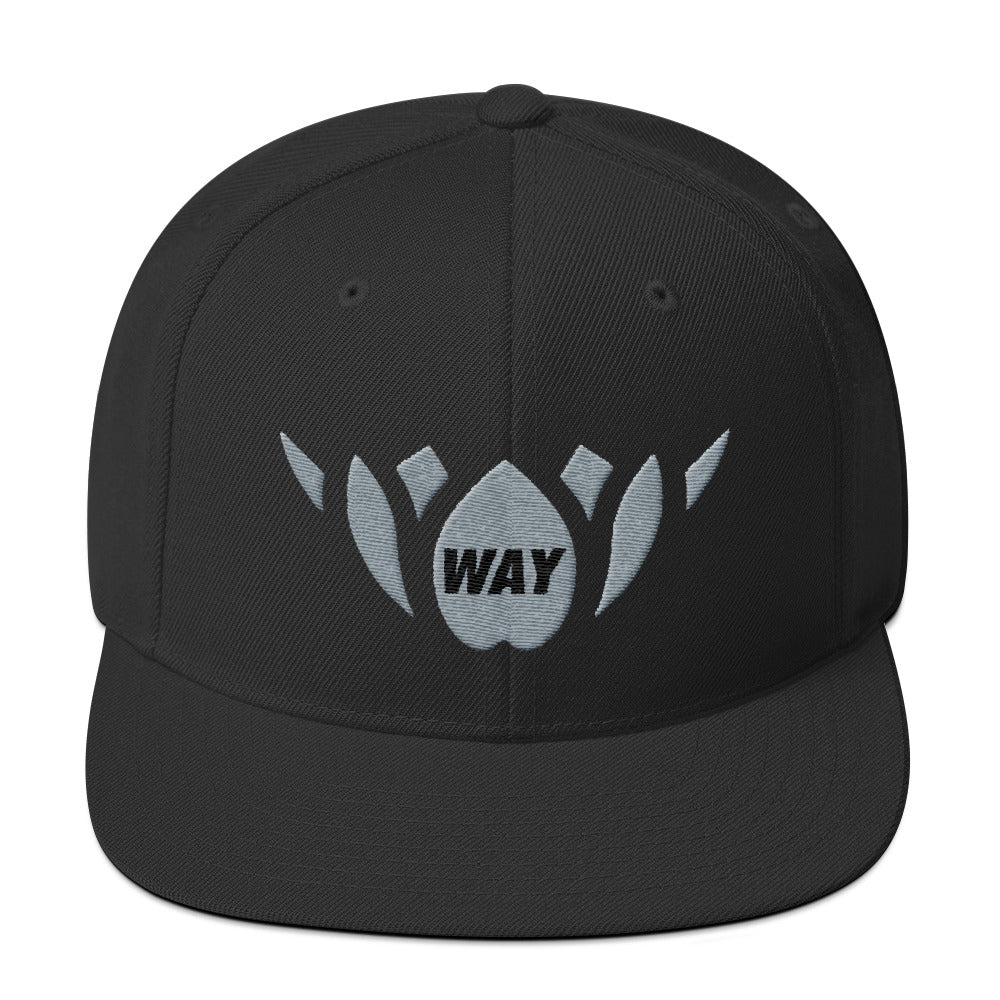 Silver & Black-Snapback Hat