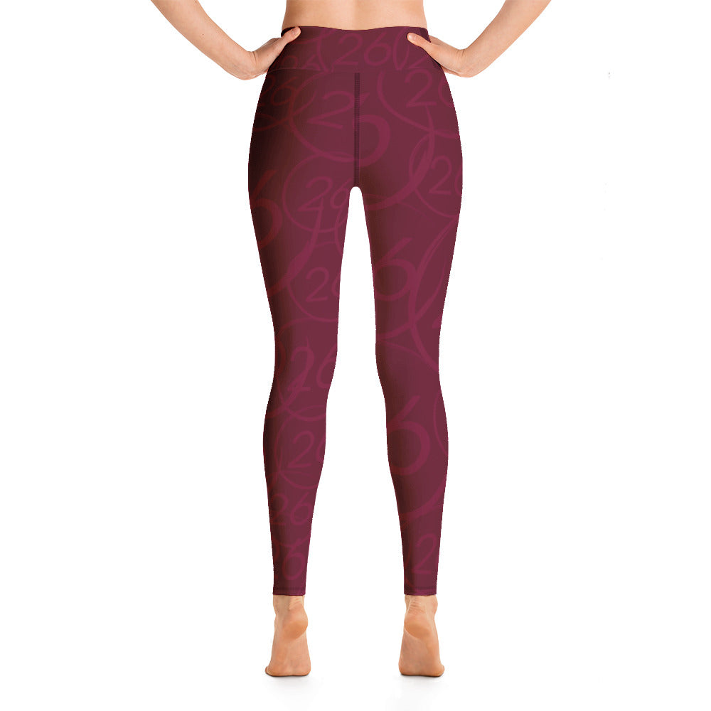 Turbo26-Leggings 26 Logo Maroon 2