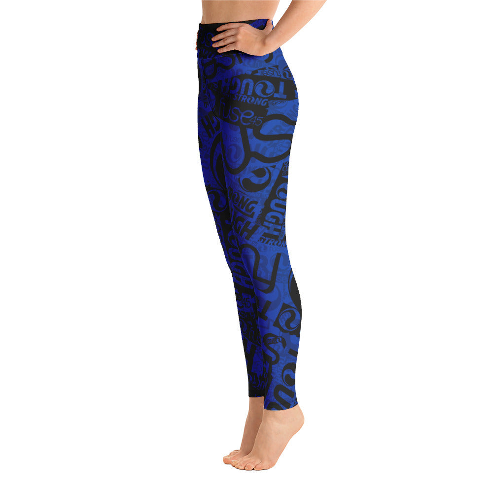 Fuse45-Allover Leggings Blue&Black