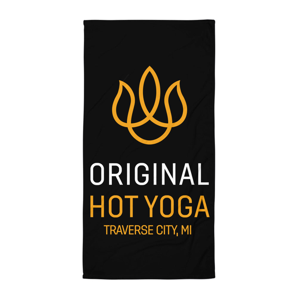 Original Hot Yoga Traverse City-Beach Towel