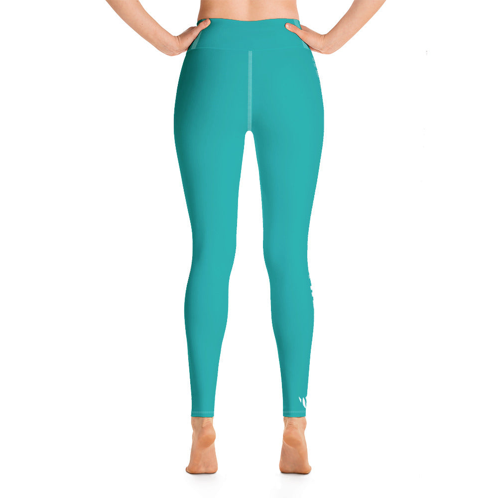 WAY Up Teal Yoga Leggings
