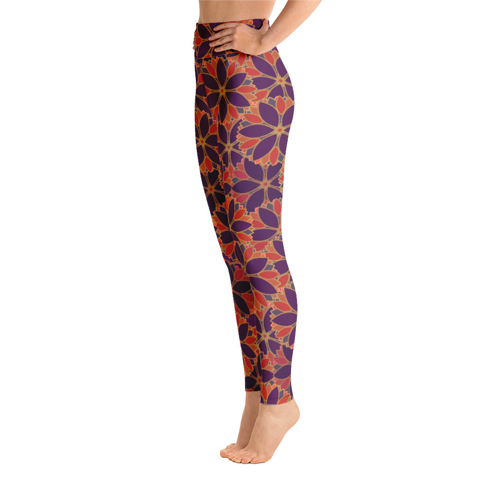 Hot Yoga Pasadena-Flower Leggings