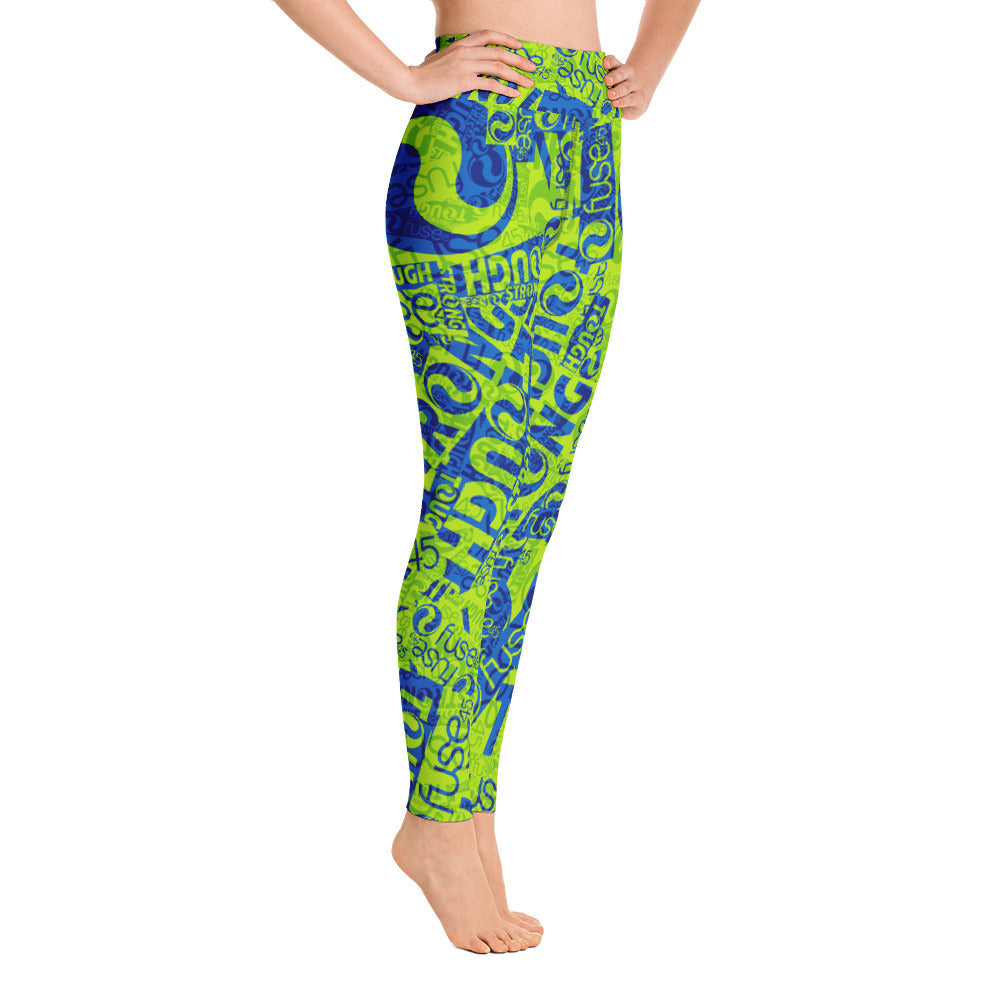Fuse45-Allover Leggings Green&Blue