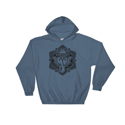 Elephant Lotus Hooded Sweatshirt
