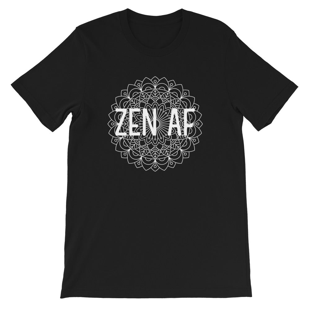 M3Yoga-Zen AF Back Logo-Short-Sleeve Unisex T-Shirt