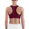 Turbo26-Sports Bra Maroon 26 Logo